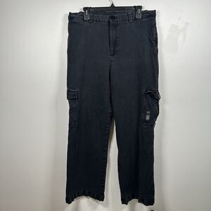 Black Milk Cargo Pants Size 18 Black Straight Leg US 35 Goth Gothic Grunge